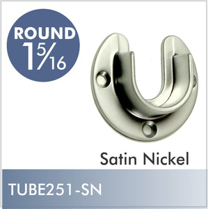 Open Flange for 1-5-16'' Diameter Rod, Satin Nickel