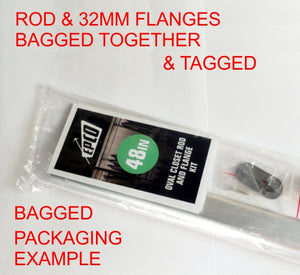 18" Satin Brass Oval Rod Kit