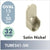 Oval 32mm Pin Rod Flange, Satin Nickel