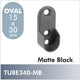 Oval Closet Rod Flange, Matte Black