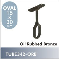 Oval Closet Rod Center Support, Oil Rubbed Bronze