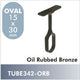Oval Closet Rod Center Support, Oil Rubbed Bronze