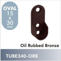 Oval Closet Rod Flange, Oil Rubbed Bronze