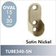 Oval Closet Rod Flange, Satin Nickel