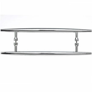Pair of back to back Arrow door Pulls, 12",  Polished Chrome