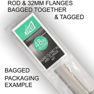 36 Inch Oil Rubbed Bronze 1 5/16 Round Rod Kit
