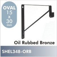 Shelf & Rod Bracket for oval rod, Oil Rubbed Bronze