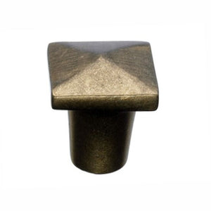 Small Aspen Square Knob, Light Bronze finish