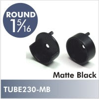 32mm Pinned Socket Flange Set For 1 5/16 Matte Black Closet Rod