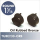 32mm Pinned Socket Flange Set For 1 5/16 Oil Rubbed Bronze Closet Rod