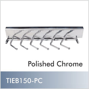 Metro Tie Rack - 12 inch, Polished Chrome