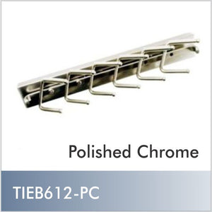 Express Tie Rack - 12 inch, Polished Chrome