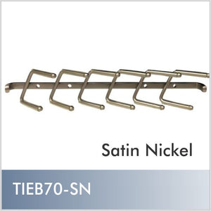 Stationary Tie Rack, Satin Nickel