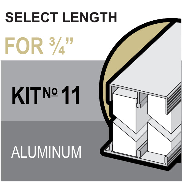 Track Assembly 11, Mill Aluminum – Hardware Decor