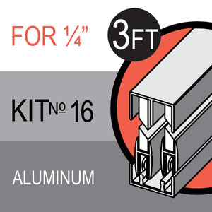 Track Assembly 16, Satin Clear Anodized