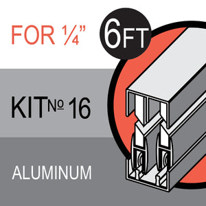 Track Assembly 16, Satin Clear Anodized