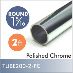 2ft Polished Chrome 1-5-16" Diameter Rod