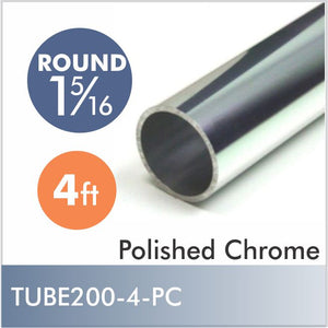 4ft Polished Chrome Steel 1-5-16" Diameter Rod