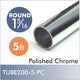 5ft Polished Chrome Steel 1-5-16" Diameter Rod