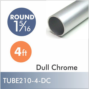 Aluminum 4ft 1-5-16" Diameter Rod, Dull Chrome finish