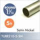 Aluminum 5ft 1-5-16" Diameter Rod, Satin Nickel finish