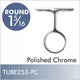 Round Polished Chrome 1-5-16" Center Support