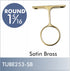Round Satin Brass 1-5/16" Center Support