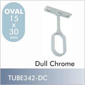 Oval Dull Chrome Center Support