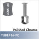 TUBE436-PC - Signature center support, Polished Chrome