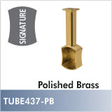 TUBE437-PB - Signature shelf flange, Polished Brass