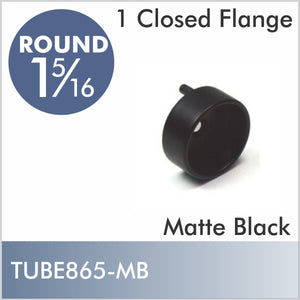 Closed Flange for 1 5-16 Diameter Rod, Matte Black