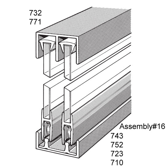 Track Assembly 16, Satin Clear Anodized – Hardware Decor