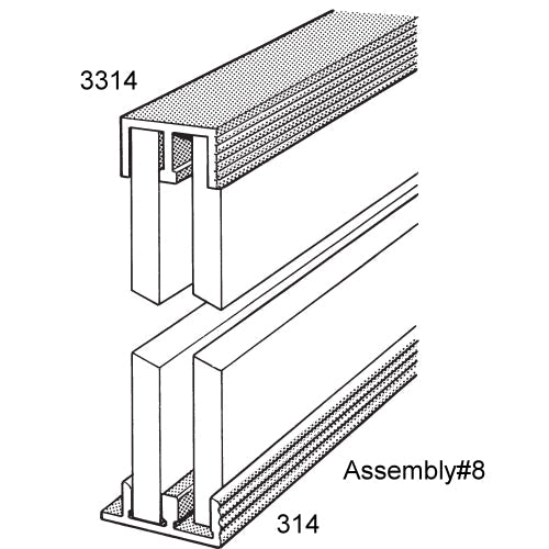 Track Assembly 8, Mill Aluminum – Hardware Decor