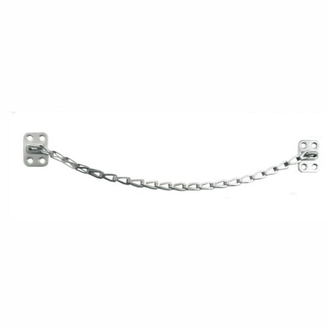 12-Inch Brushed Nickel Transom Chain – Window & Door Safety Limiter For Child & Pet Protection, Silver 12-Inch Brushed Nickel Transom Chain – Window & Door Safety Limiter For Child & Pet Protection, Silver