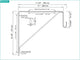 Shelf & Rod Bracket for oval rod, Satin Nickel