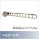 Drop down Valet, 10 hole - Polished Chrome