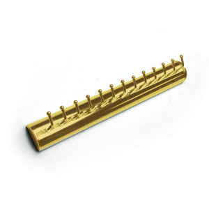 Veda Tie Rack in Polished Brass