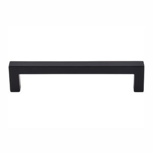 TopKnobs Square Bar Pull, 5-1-16", Matte Black