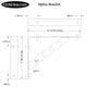 Alpha Shelf Bracket (X2),  Chrome