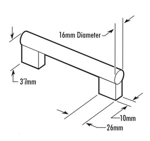 CC01-54-96, Modena Pull, Stainless Steel 96mm