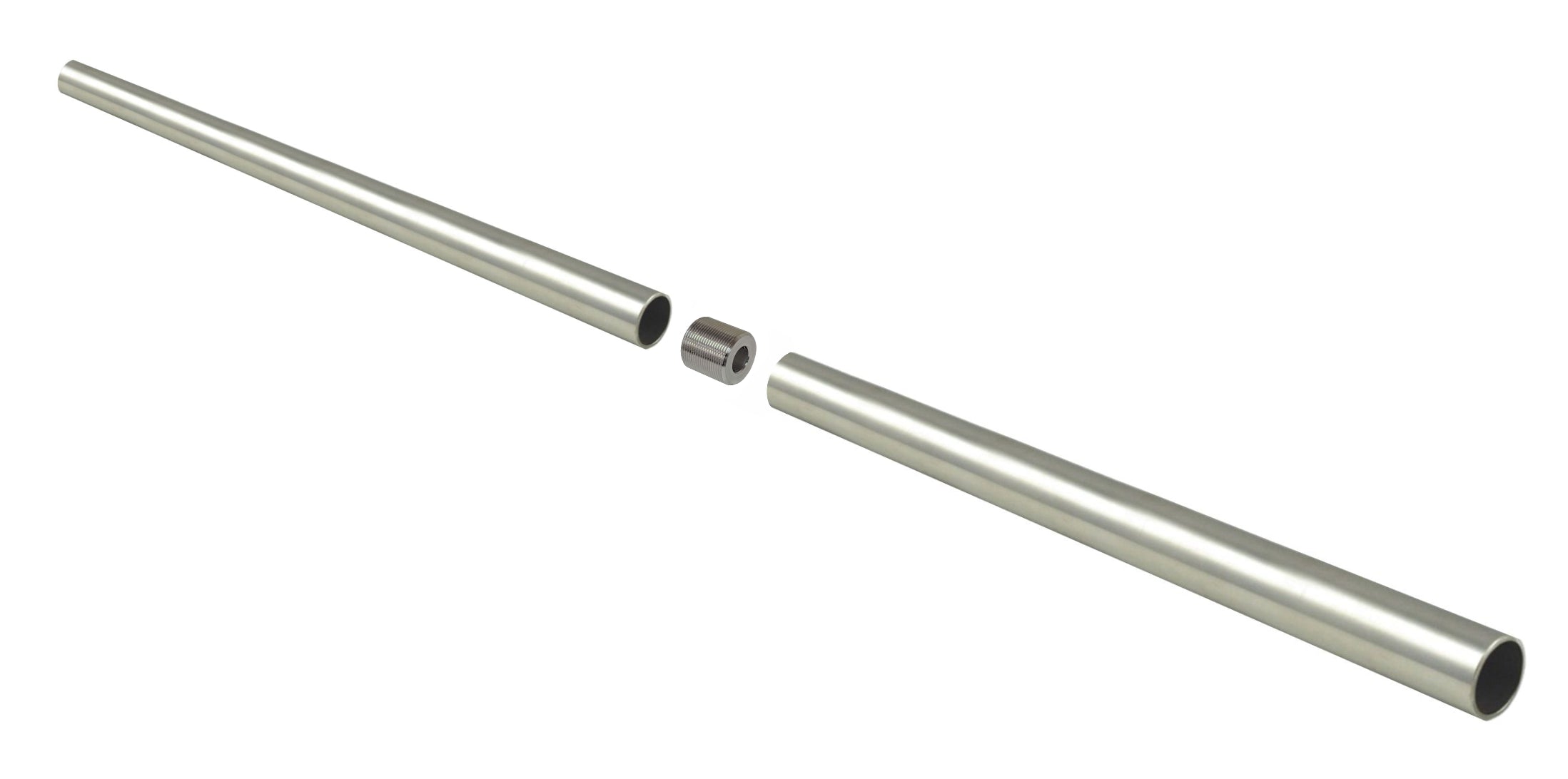 CONNECT Threaded 1 5/16 Round Rod Kit, 12ft, Polished Chrome, Style B ...