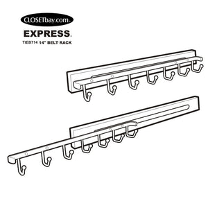 Express Belt Rack - 12 inch, Gun Metal