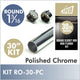 30" Polished Chrome Round 1 5/16 Rod Kit