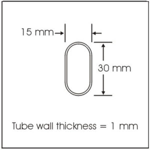 Novara 36in Under Shelf Oval Rod Kit