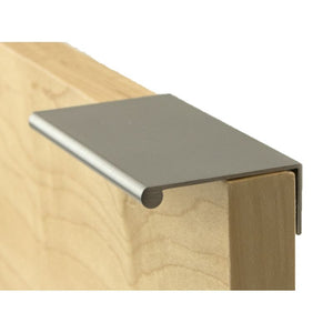 Aluminum Edge Pull, 4" Polished Aluminum