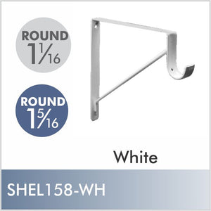 Shelf & Rod Bracket, White