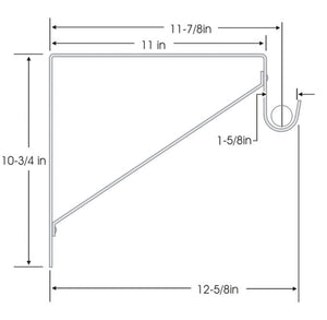 Shelf & Rod Bracket, Stainless Steel