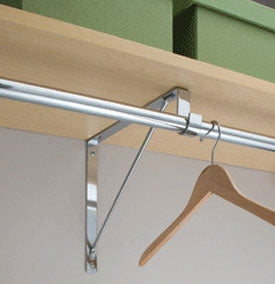 Shelf & Rod Bracket, Polished Chrome EPCO