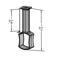 TUBE436-PC - Signature center support, Polished Chrome