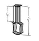 TUBE436-PC - Signature center support, Polished Chrome - Hafele